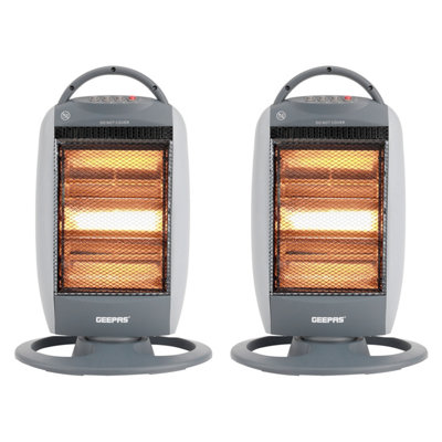 B&Q -  1200W Electric Halogen Heater Pack Of 2
