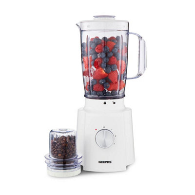 Geepas 650W Blender Smoothie Maker Ice Crusher Mixer Juicer Vegetables White from B&Q