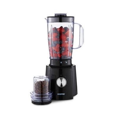 Geepas 650W Blender Smoothie Maker Ice Crusher Mixer Juicer Vegetables Black from B&Q