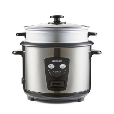 Geepas Unisex Metallic Silver 1.8L Rice Cooker & Steamer W/ Keep Warm Function 700W In - Image 5