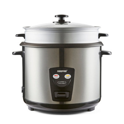 Geepas Rice Cooker & Steamer With Keep Warm Function 1000W 2.8L