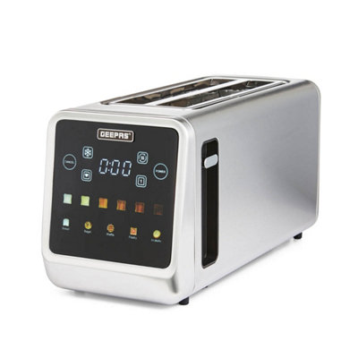 Geepas Digital 4 Slice Long Toaster Led Display Countdown Timer from B&Q