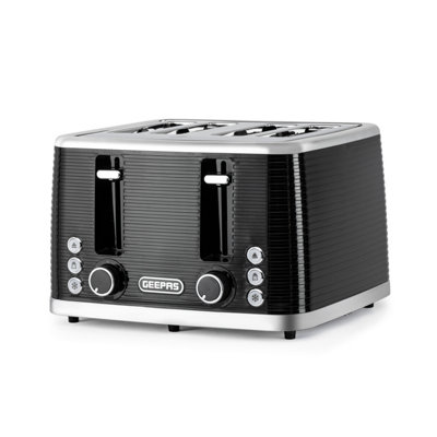 Geepas Unisex Black Linear 4 Slice Toaster 7 Browning Levels In - Image 8