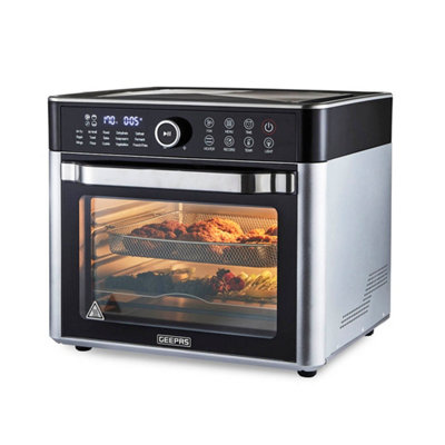 Geepas 22L Air Fryer Oven Vortex 15 Presets Glass Touch Convection Family Size 1700W from B&Q