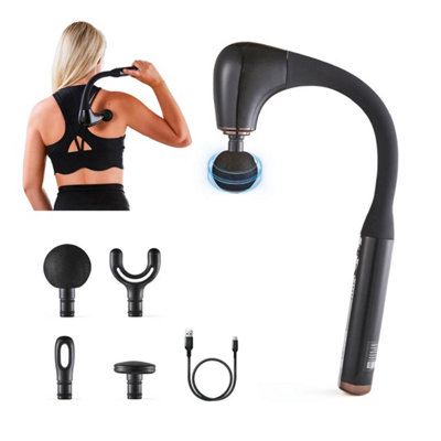 Geepas Curved Portable Massage Gun Deep Tissue Muscle Massager For Pain Relief from B&Q
