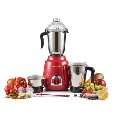 Geepas 600W 3-In-1 Indian Mixer Grinder Stainless Steel Jars & Blades Dry & Wet from B&Q