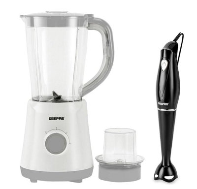 GEEPAS 500W Electric Jug Blender and 180W Hand Blender Combo set, Stainless Steel Blades, 2 Speed with Pulse Function, 1.5L Jar Coffee Grinder Mill, F - Image 6