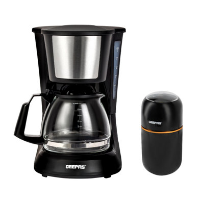 B&Q -  750Ml Filter Coffee Maker Machine & 80G Coffee Grinder Combo Set