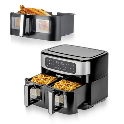 Geepas 9L Digital Double Basket Vortex Air Fryer With A 10L Dual Zone Basket 2600W from B&Q