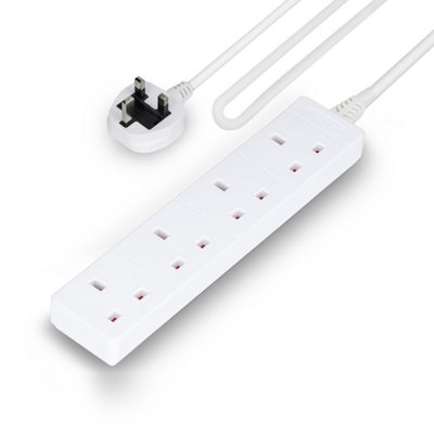 B&Q -  4 Gang Extension Lead13A 4 Socket Power Strip3M Cable