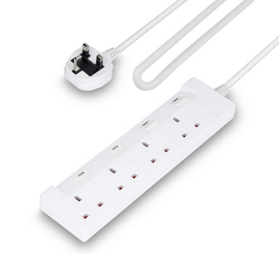 Geepas 4 Gang Extension Lead5M Cable from B&Q
