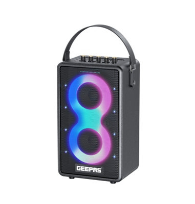 Geepas Karaoke Machine Portable Bluetooth Speaker With Uhf Wireless Microphone from B&Q