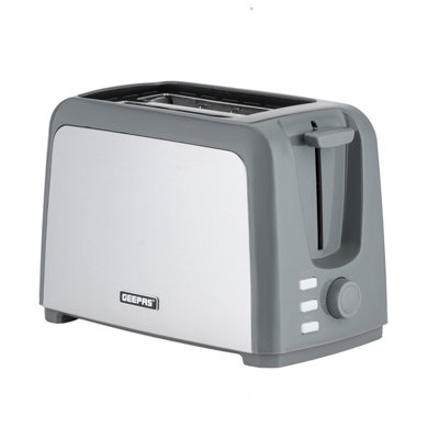 Geepas Unisex Grey 2 Slice Bread Toaster W/ 7 Level Browning Control In - Image 9