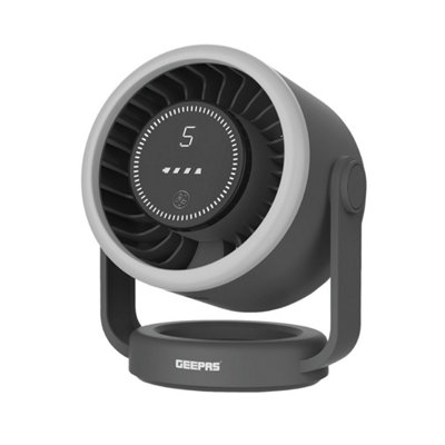 Geepas Unisex Black 8" Rechargeable Led Fan 3 Speed Bldc 9Hr Runtime In - Image 2