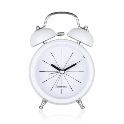 B&Q -  Retro Alarm Clock Non-Ticking Twin Bell