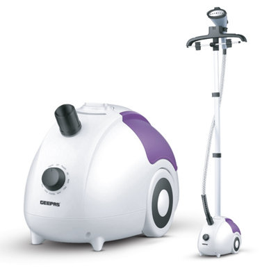Geepas 2000W Upright Garment SteamerFabric Clothes Steamer Removes Creases & WrinklesVertical Steamer For Garment1.8L Water from B&Q