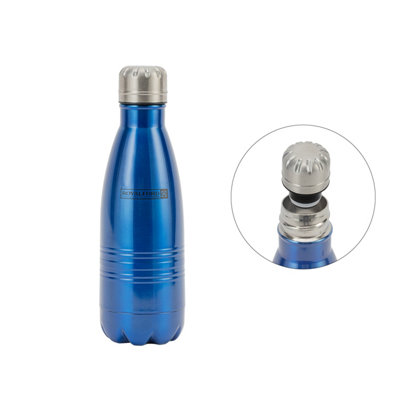 Royalford Blue Double Walled Insulated Water Flask, 350Ml
