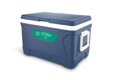 Royalford Blue Ice Cooler Box With Handle For Picnic Camping, 62L