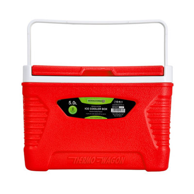 Royalford 5L Ice Cooler Box With Handle For Picnic Camping, Red