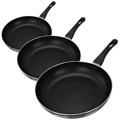 Royalford Fry Pan Set Of 32224 28Cm Aluminium Non-Stick Frying Pan Induction Hob Egg Omelette Pan from B&Q