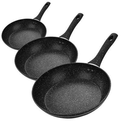 Royalford Frying Pan Set Of 3222428Cm Forged Aluminium Non-Stick Granite  Coating from B&Q