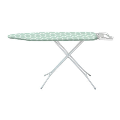 Royalford Unisex Pale Green Ironing Board W/ Iron Rest Adjustable Height Foldable 96.5 X 30.5 Cm In - Image 4