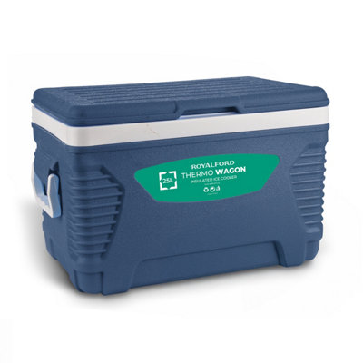 Royalford 25L Ice Cooler Box With Trolley Handle For Picnic CampingBlue from B&Q
