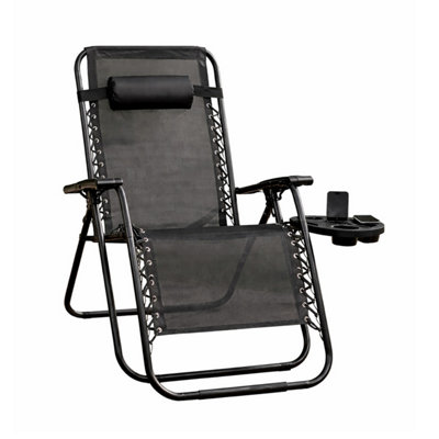 B&Q -  Zero Gravity Chair Folding Recliner Garden Lounger 120Kg Support