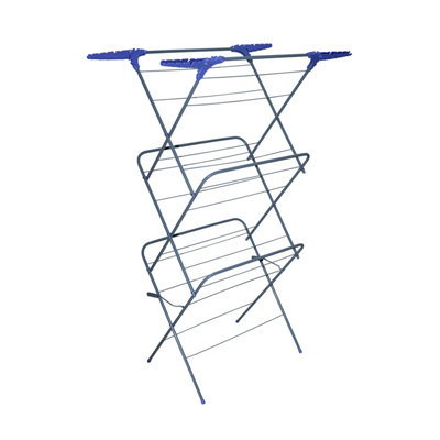 B&Q -  3 Tier Clothes Airer 15M Foldable Laundry Rack For Air Drying Clothing