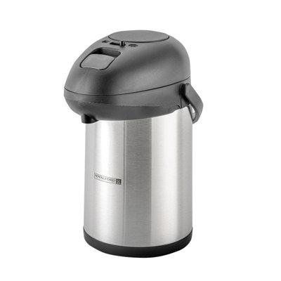 B&Q -  Royalford Airpot Vacuum Flask Hot Water Tea Coffee Dispenser Urn Pump Action 5L