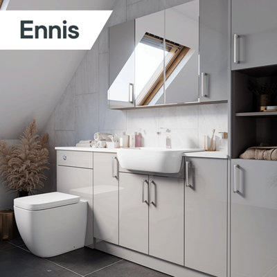 Shop Ennis fitted bathroom furniture range.