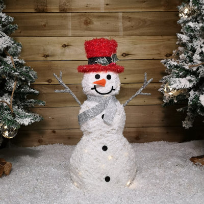 Wondershop Rattan-Look Faux Rattan LED Snowman sold