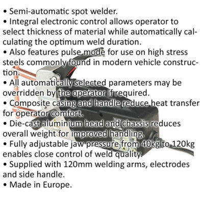 6300A Semi-Auto Spot Welder & Digital Timer - Premium Portable Sheet Panel Gun