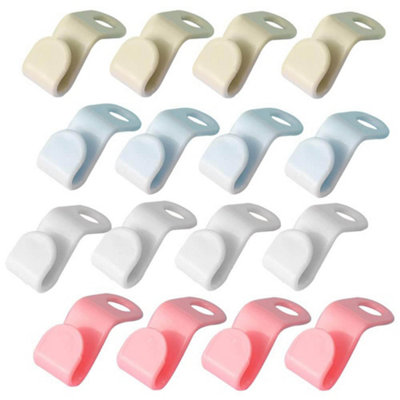  - White Hangers Hooks 20Pcs Closet Organizer Space-Saving Stackable Hangers For Closet