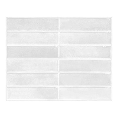 - 5Pcs Backsplash 3D Adhesive Peel And Stick Tilebacksplash For Kitchen,wall Tile GlossyHeat Moisture ResistantKitchen Bathroom