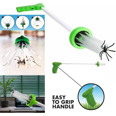 Spider Catcher Bug Insect Grabber Humane Reach Tool Pest Trap Long Arm 65Cm from B&Q