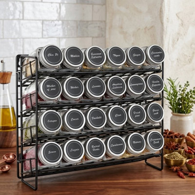  - Spice RackKitchen Organizer Shelf4 Tier Jar Condiment Storage Rack