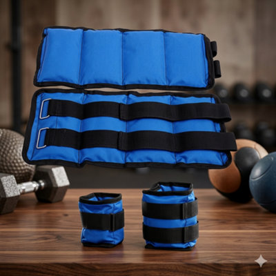 Ankle Wrist Weight Set2 Into 1Kg Adjustable Leg Weight Straps For Running Gym Strength Training from B&Q