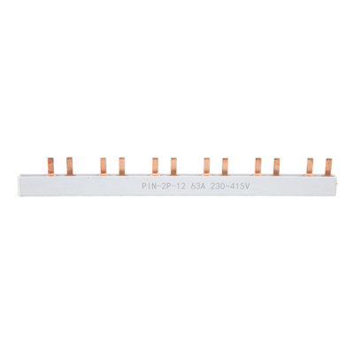 63A 2P 12-Way PIN TYPE Copper Busbar with PVC for Efficient Circuit ...