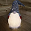 63cm Tall Light Up Christmas Gnome Gonk Decoration With Grey Sequins Sitting