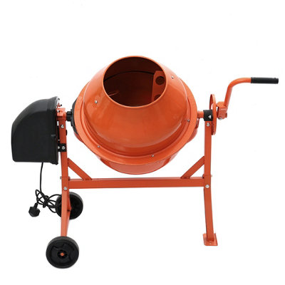 63L Portable Electric Cement Mixer with Wheels Vibrant Orange - 3