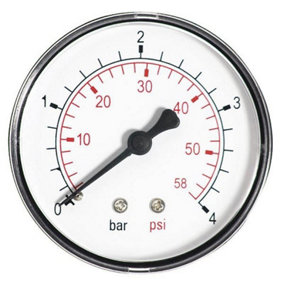 63mm 2,5bar Pressure Gauge Air Oil Or Water 1/4" BSPT Rear Entrance Manometer