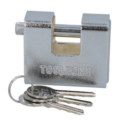 63mm Armoured Container Padlock Shutter Lock Security Solid Shed 3 Keys x 10