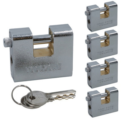 Shipping 84MM HEAVY DUTY PADLOCK ARMOURED STEEL CONTAINER SHUTTER LOCK ...