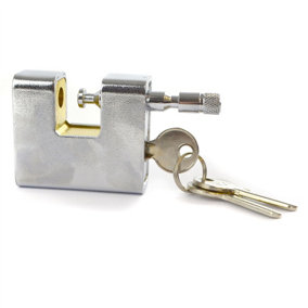 63mm Armoured Container Padlock Shutter Lock Security Solid Shed 3 Keys