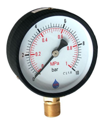 63mm Dial 0-1,6 Bar Side Entry Pressure Gauge 1/4inch Bsp Manometer