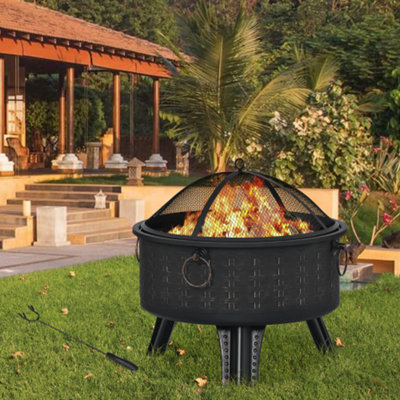 Outdoor fire pit and grill hotsell