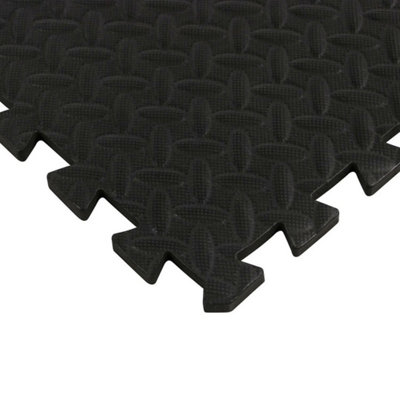 64 SQ FT Interlocking Foam Mats Tiles Gym Play Garage Workshop Floor ...