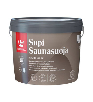 Tikkurila Supi Sauna Finish (Saunasuoja)Anti-Mould Lacquer Treatment For Sauna SurfacesWater & Dirt-Repellent3 Litres from B&Q