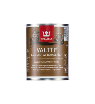 Tikkurila Valtti Furniture & Decking OilUv & Weather-ResistantBrown (Solvent-Based)1 Litre from B&Q